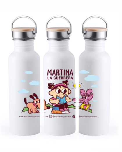 Botella de Acero Inox. 800ml -Martina La Guerrera-