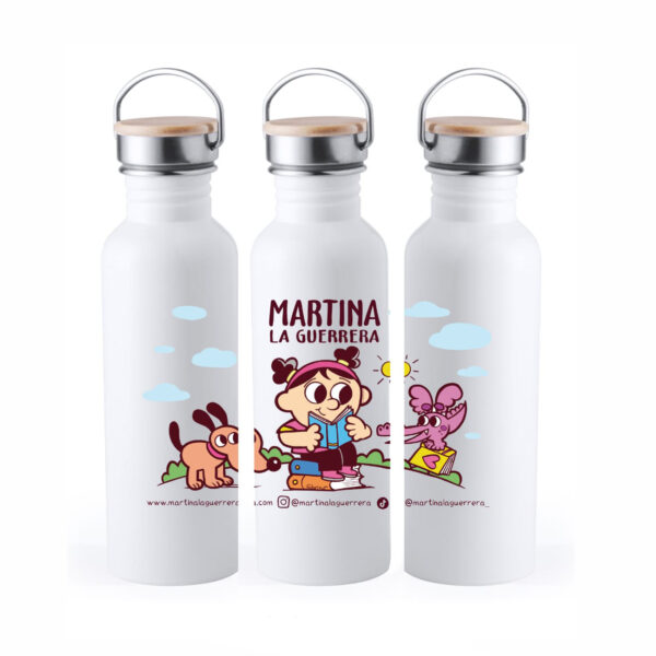 Botella de Acero Inox. 800ml -Martina La Guerrera-