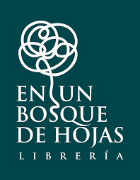Logotipo librería En un bosque de hojas