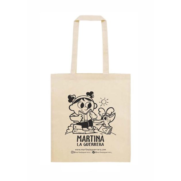 Diseño bolsa de tela Martina la Guerrera